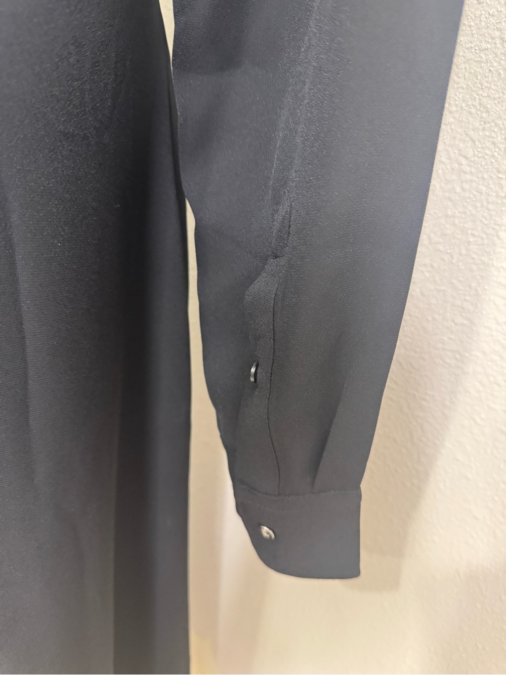 Lauren Ralph Lauren Black Long Sleeve Tie Waist Shirt Dress Size 10 - Picture 8 of 10